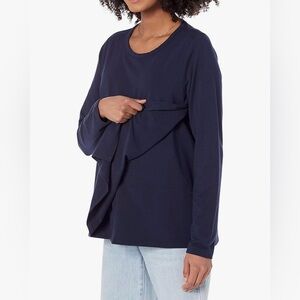 Maternity and Nursing Navy Long Sleeve t-shirt NWOT